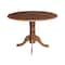 International Concepts Round 42 in Round Dual Drop Leaf Pedestal Table, Distressed Oak, 42 in W, 42 in L, 29.5 in H, Wood T42-42DP - alternate 9